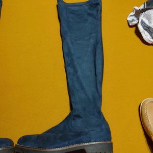 Meucci Sesto knee boots in blue suede (40 Euro)